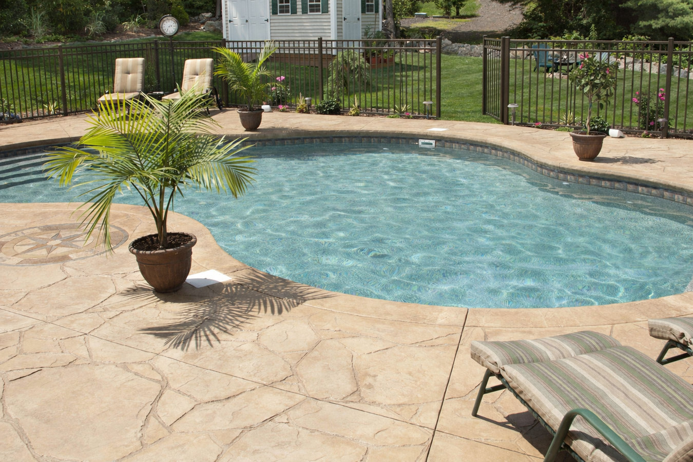 Concrete pool decks